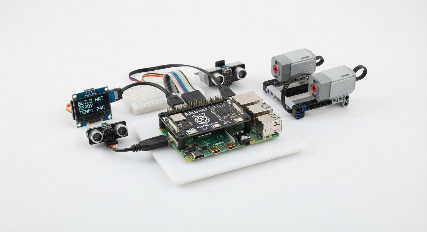 Raspberry Pi Build HAT Robotics Bundle